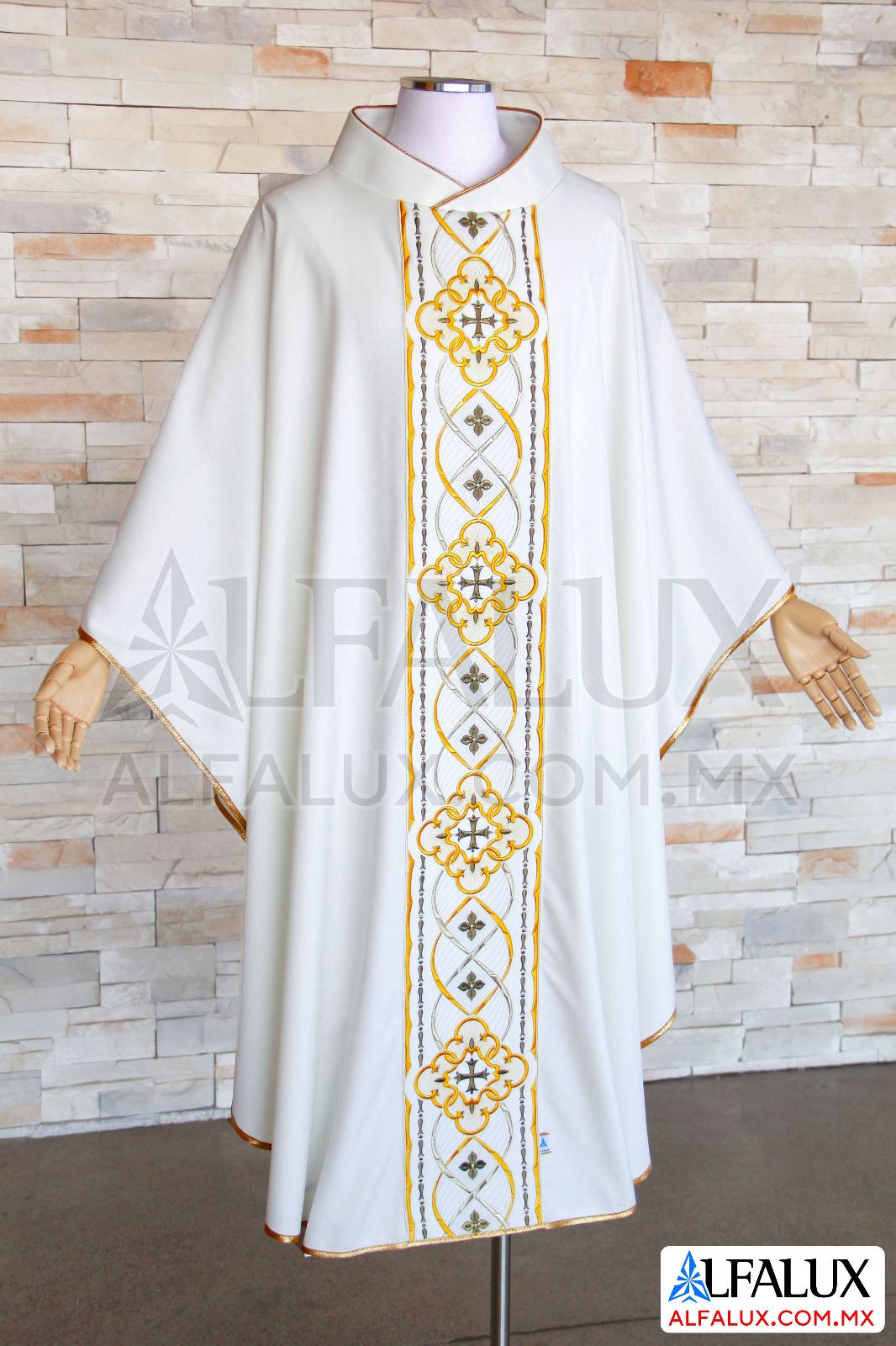 02 ROYAL  Casulla Central Alfalux Blanco Bronce 34 (3)